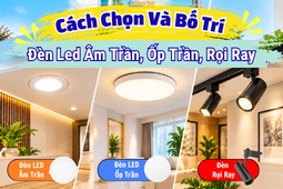 Cách Chọn Và Bố Trí Đèn LED Âm Trần, Ốp Trần, Rọi Ray?