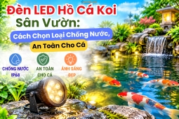 Đèn LED Hồ Cá Koi Sân Vườn: Cách Chọn Loại Chống Nước, An Toàn Cho Cá