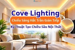 Cove Lighting – Chiếu Sáng Hắt Trần Gián Tiếp: Kỹ Thuật Tạo Chiều Sâu Nội Thất