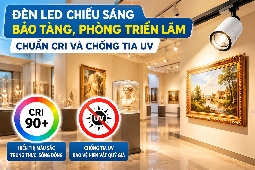 Đèn LED Chiếu Sáng Bảo Tàng, Phòng Triển Lãm: Chuẩn CRI Và Chống Tia UV