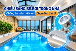 Chiếu Sáng Bể Bơi Trong Nhà: Chống Ăn Mòn Hơi Clo, Chọn Đèn Đạt IP