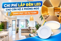 Chi phí lắp đèn LED cho căn hộ 2 phòng ngủ: danh mục và dự toán