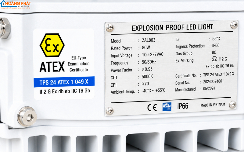 Đèn LED Chống Cháy Nổ Cho Nhà Máy Xăng Dầu, Hóa Chất: Chuẩn Phòng Nổ