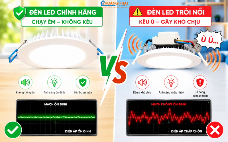Cách chọn đèn LED chạy êm, không kêu ù ngay từ đầu