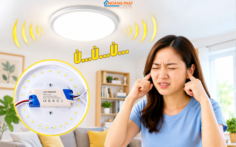 Đèn LED kêu ù rè khi bật - hiện tượng phát tiếng ồn khó chịu
