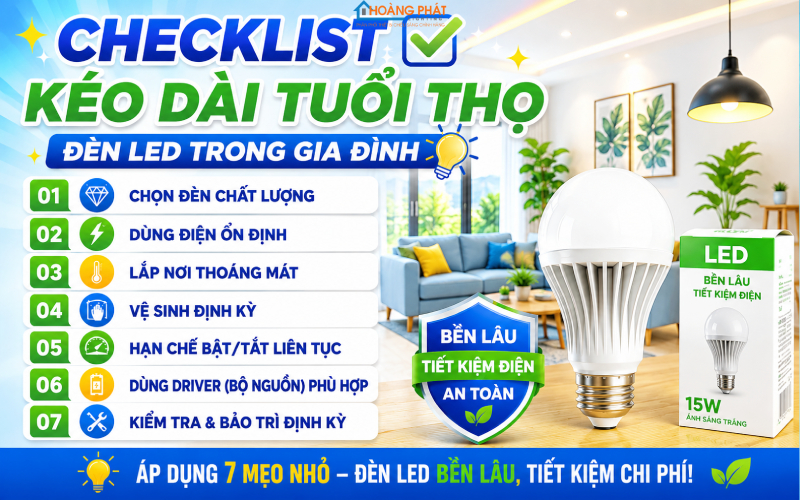 Vì Sao Đèn LED Nhà Bạn Nhanh Hỏng Hơn Nhà Khác? 7 Yếu Tố Quyết Định Tuổi Thọ