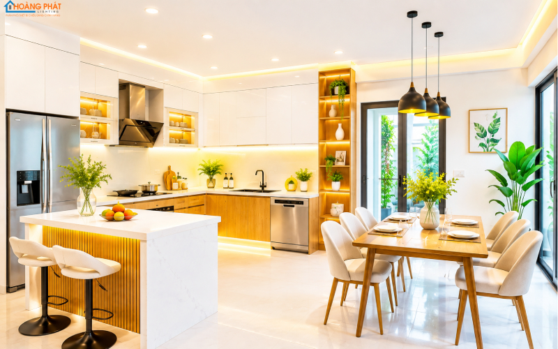 Chiếu Sáng Phòng Bếp: Chọn Đèn Đúng Để Nấu Ăn An Toàn, Ngon Mắt