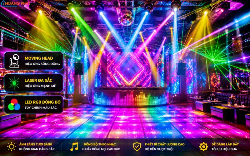 Chiếu Sáng Phòng Karaoke & Quán Bar: Đèn LED RGB Và Hiệu Ứng Ánh Sáng
