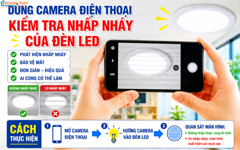 Kiểm tra nhấp nháy đèn led thật giả